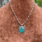 Persian Turquoise Horse Shoe Sterling Pendant