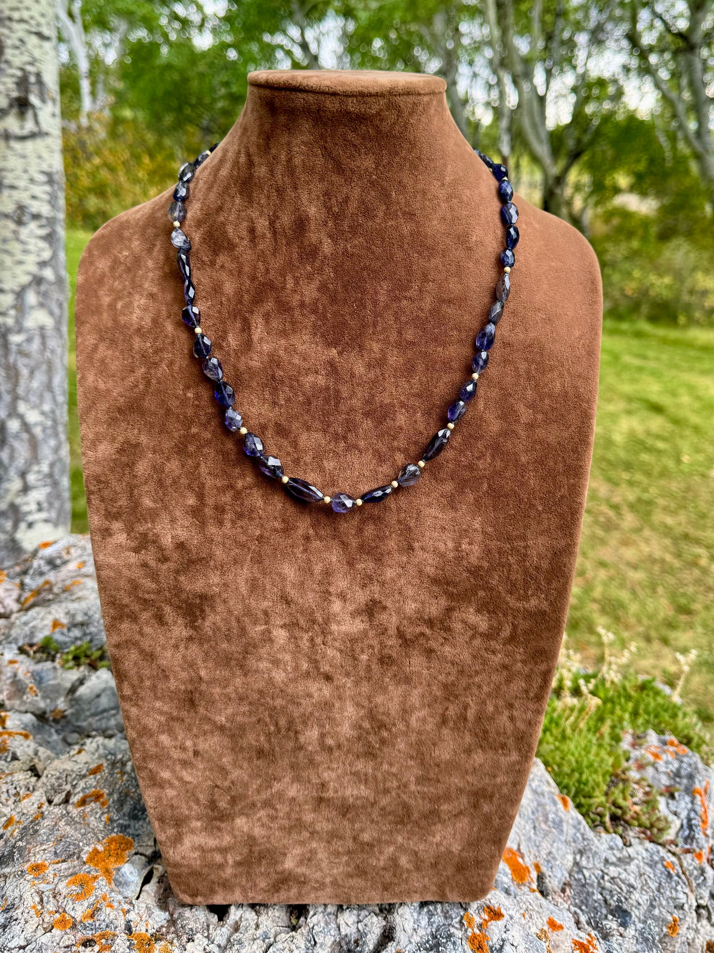 Iolite Hat Band Necklace