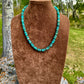 Turquoise and 14K Gold Bead Hat Band & Necklace