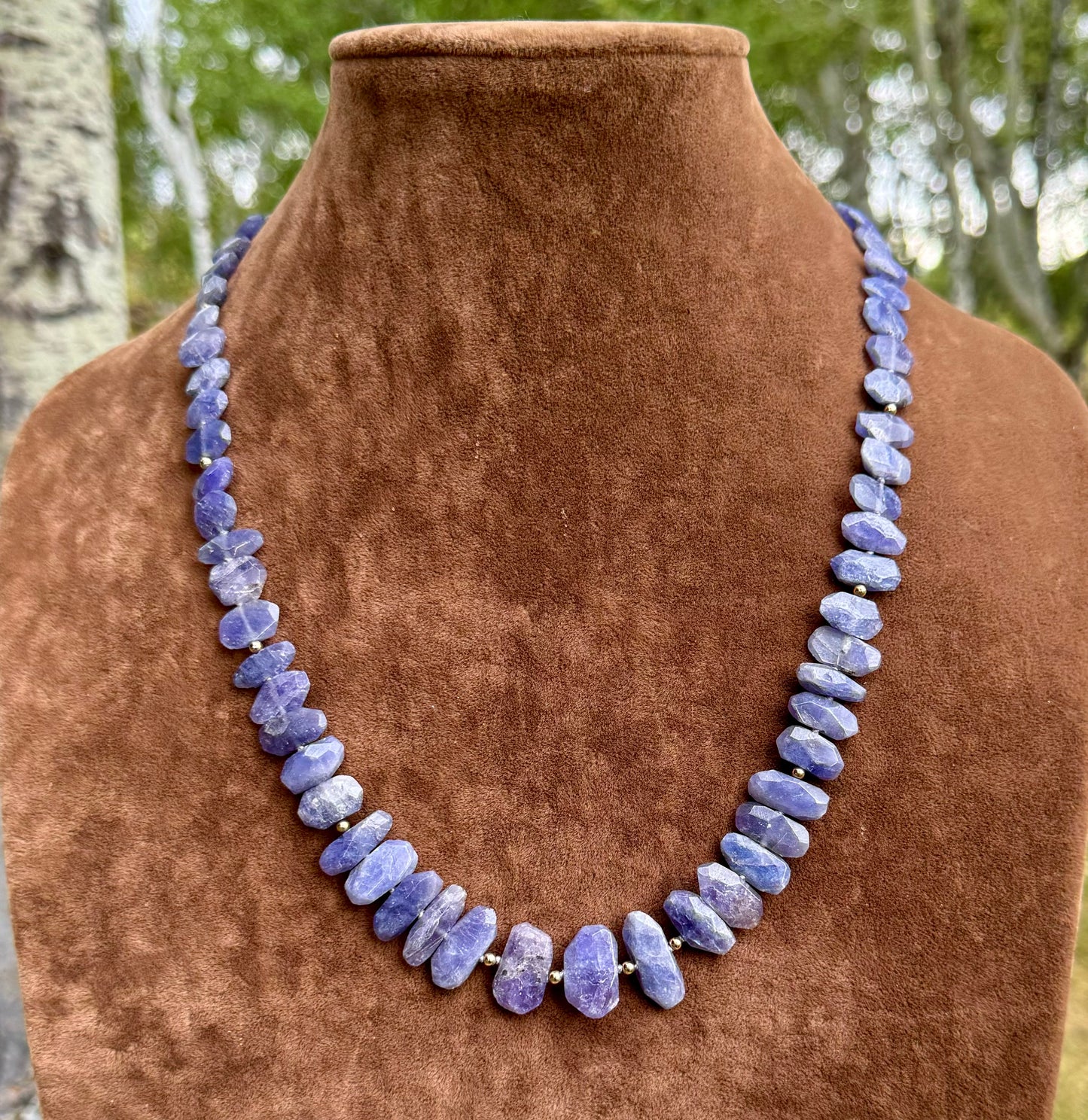 Tanzanite Hat Band Necklace