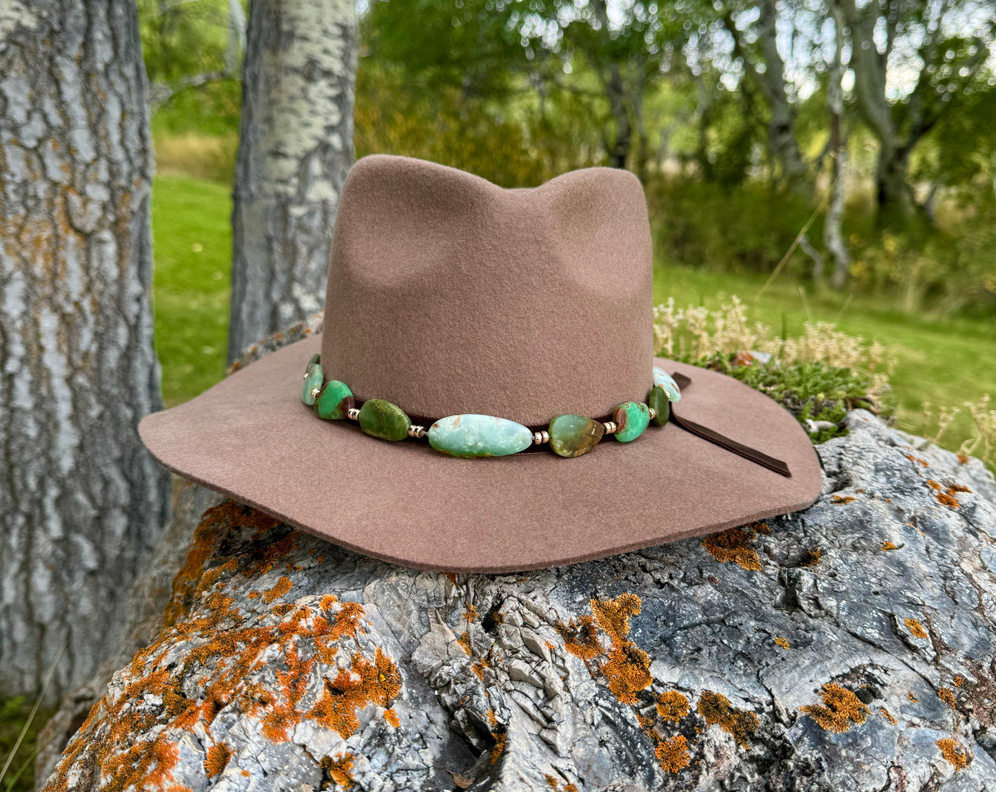 Chrysoprase Hat Band and Necklace