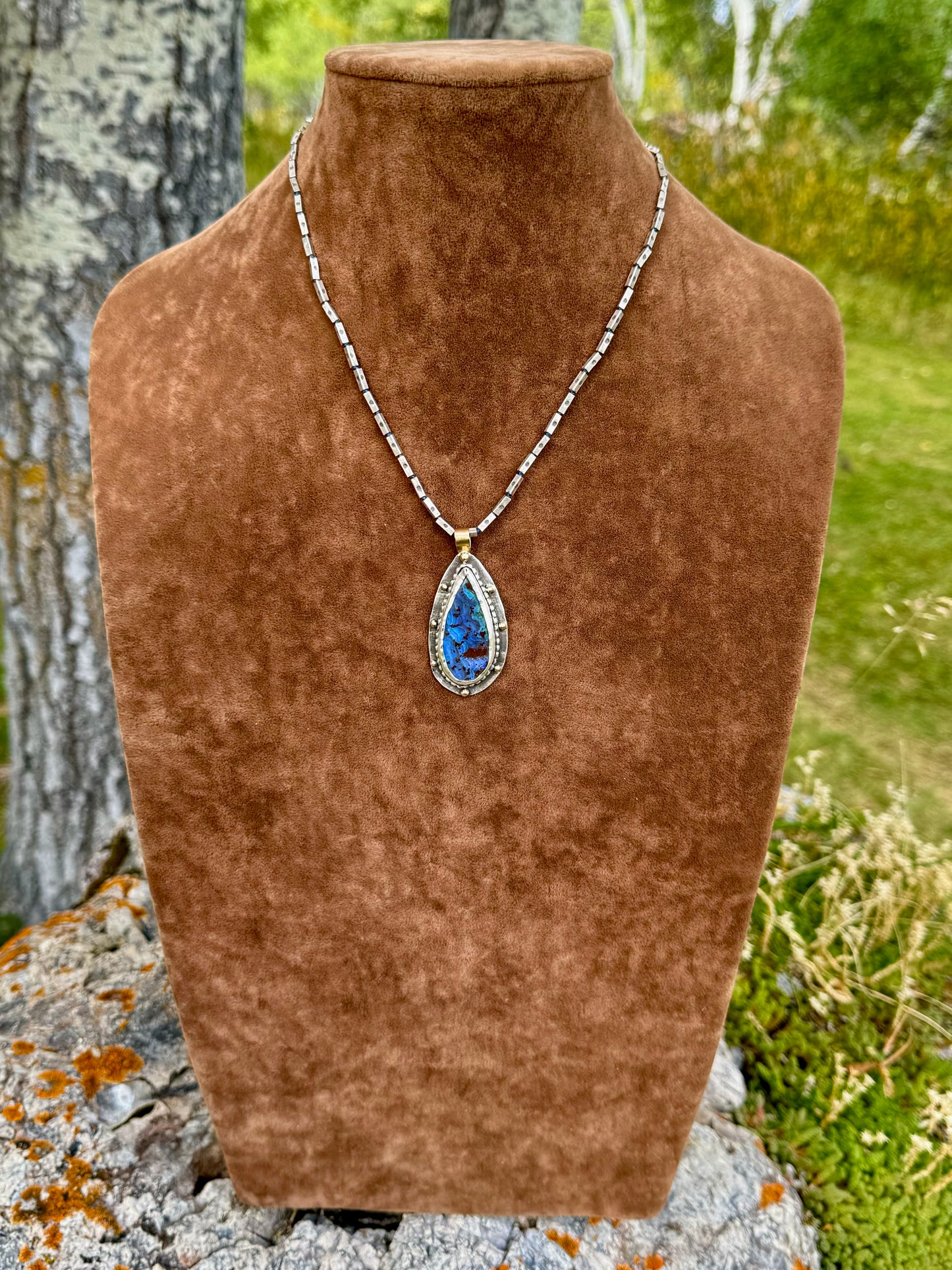 Sterling Silver Boulder Opal Pendant