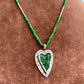 Tsavorite Heart Pendant Necklace