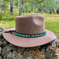 Turquoise and 14K Gold Bead Hat Band & Necklace