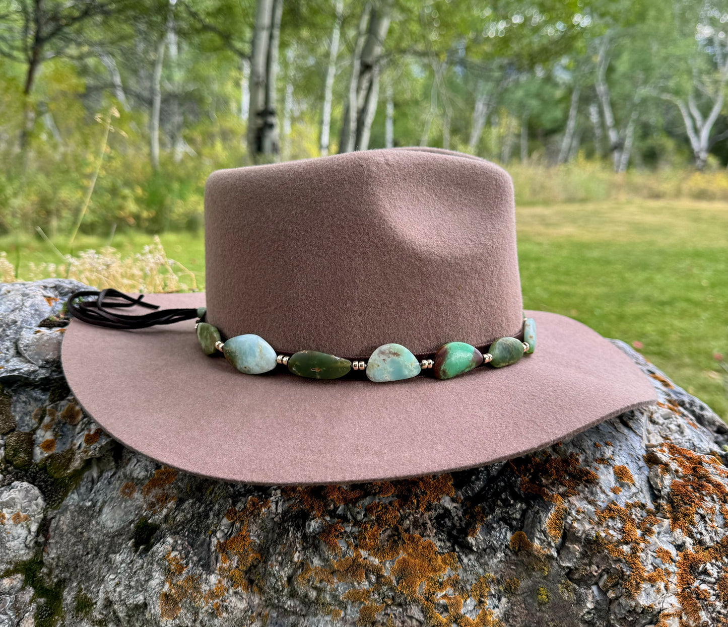 Chrysoprase Hat Band and Necklace