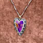 Purple Copper Turquoise Heart Pendant