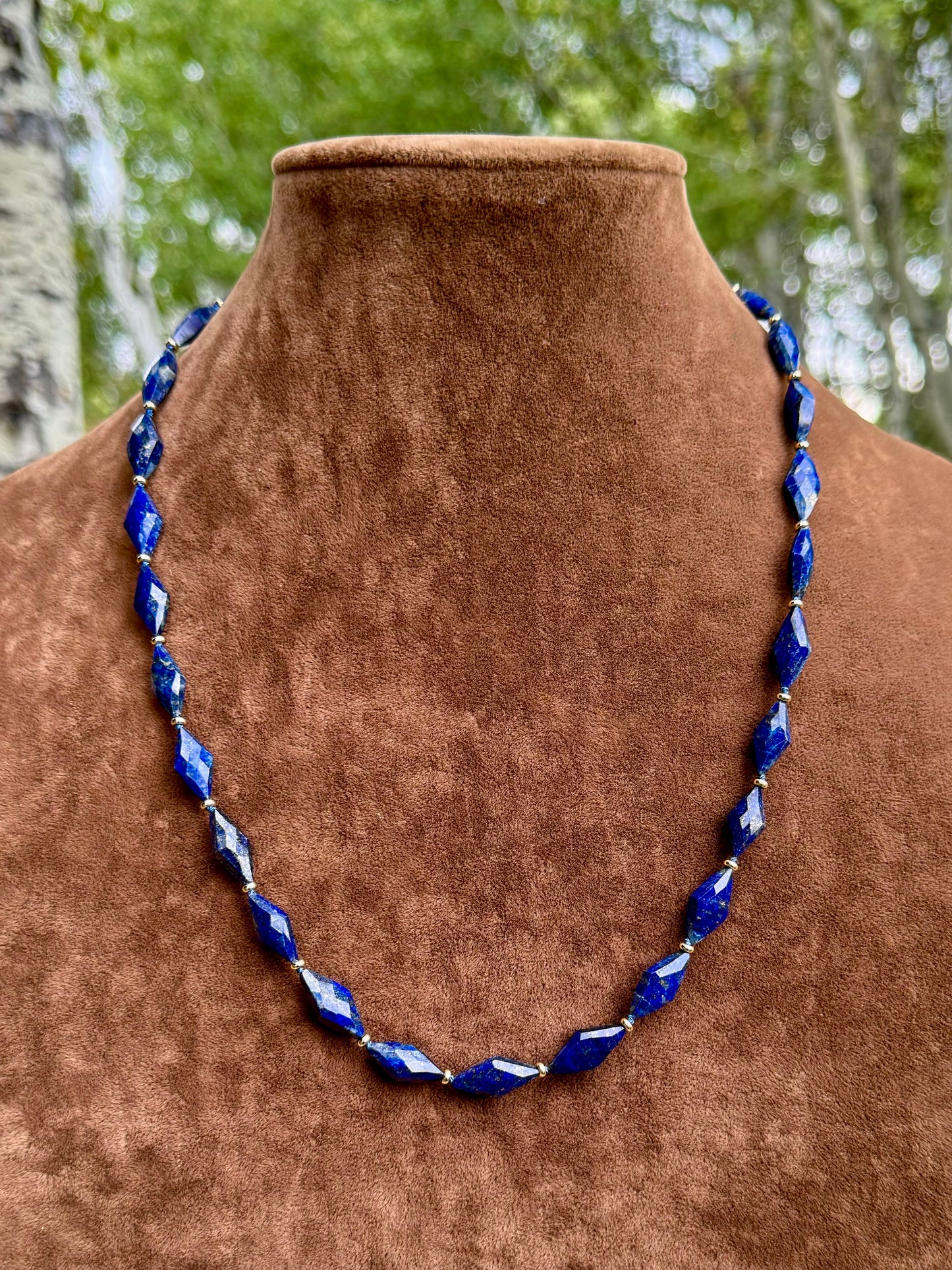 Lapis Hat Band Necklace