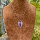 Purple Copper Turquoise Heart Pendant