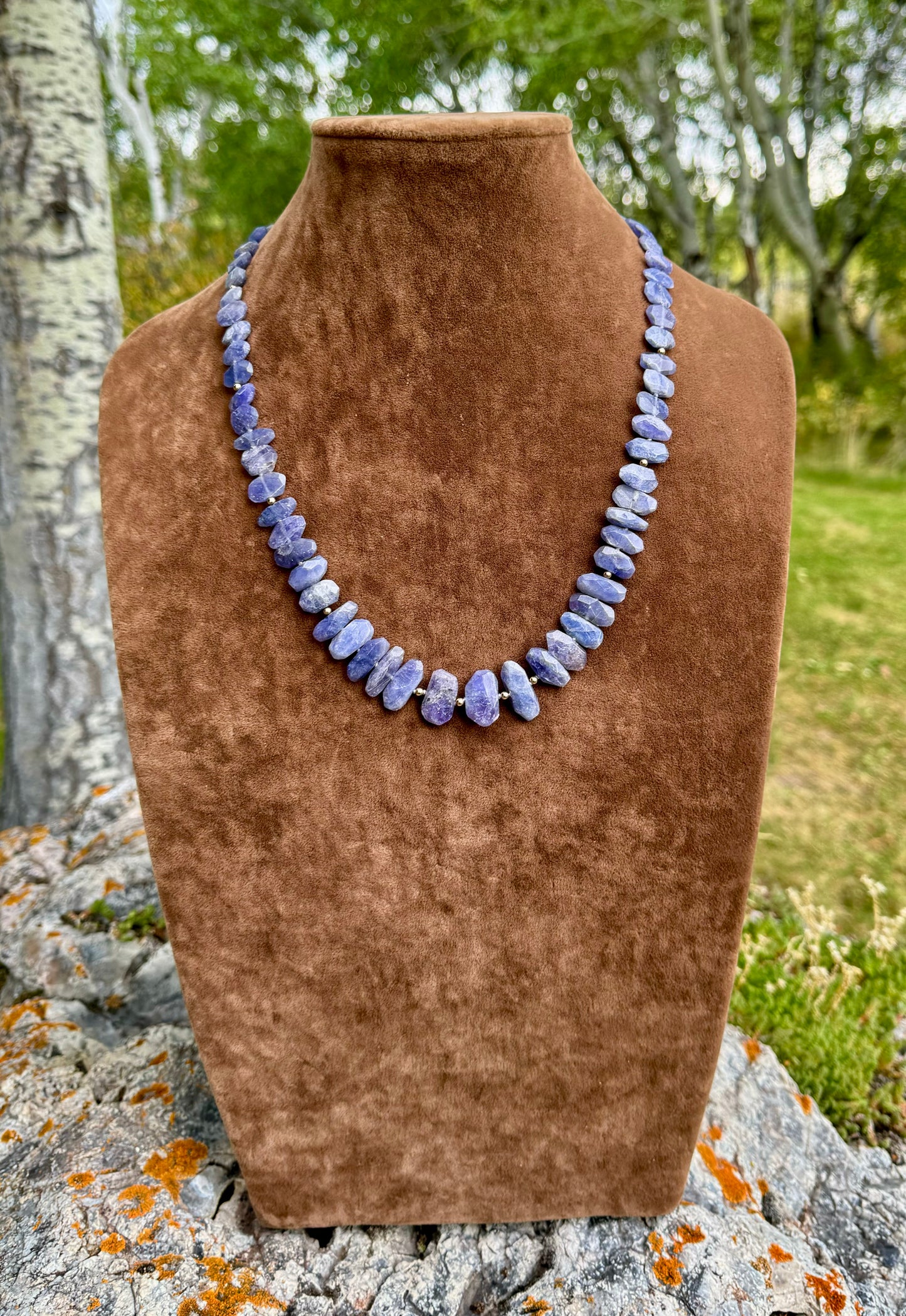 Tanzanite Hat Band Necklace