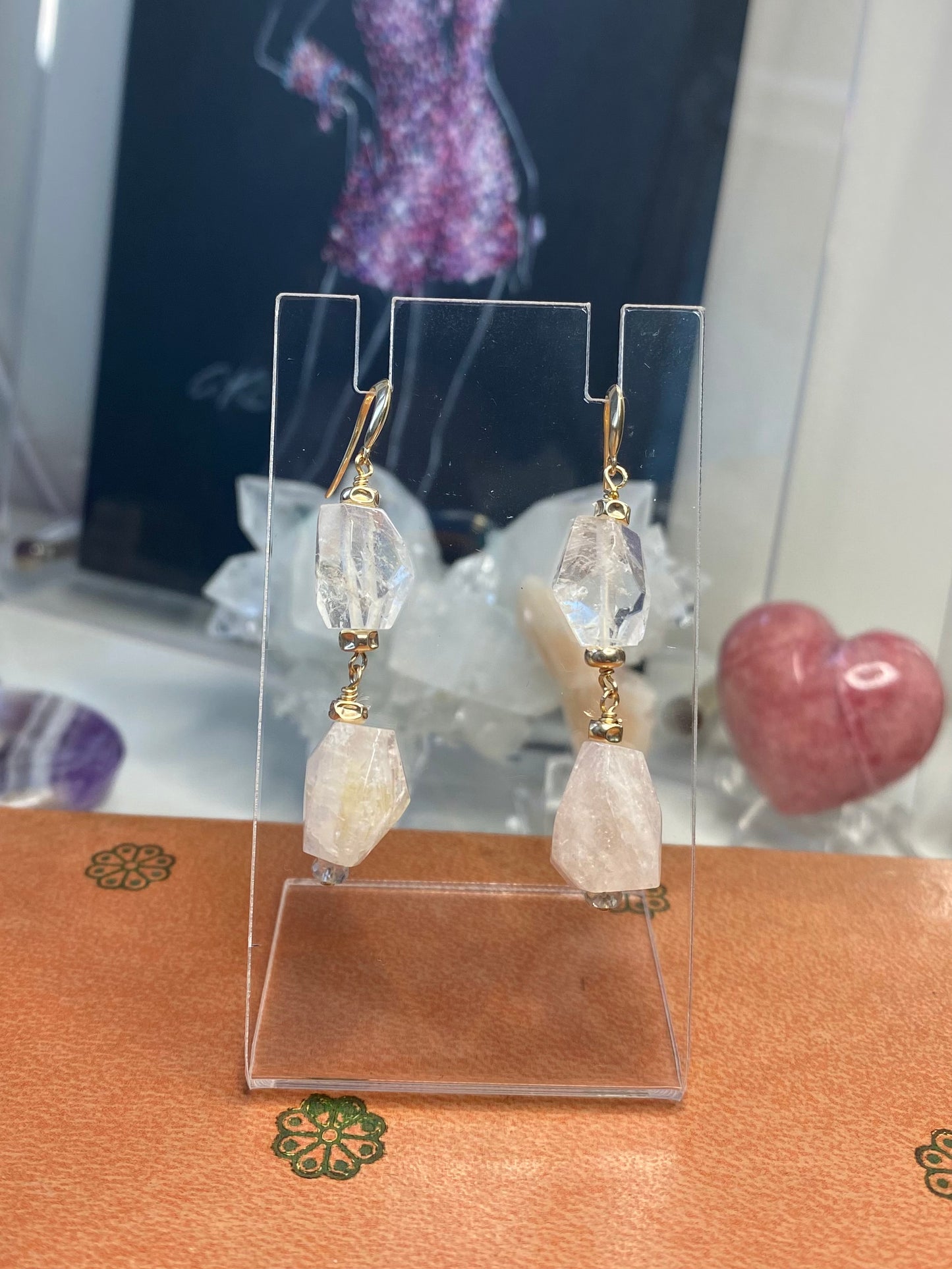 Morganite Two Drop Earrings