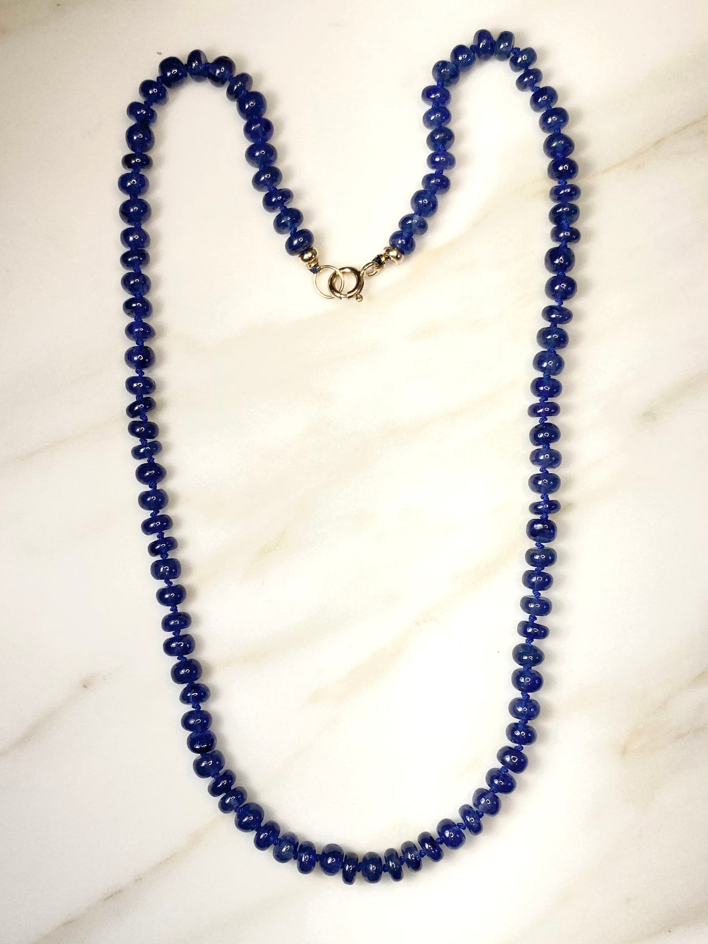 Blue Sapphire Rondelle Necklace