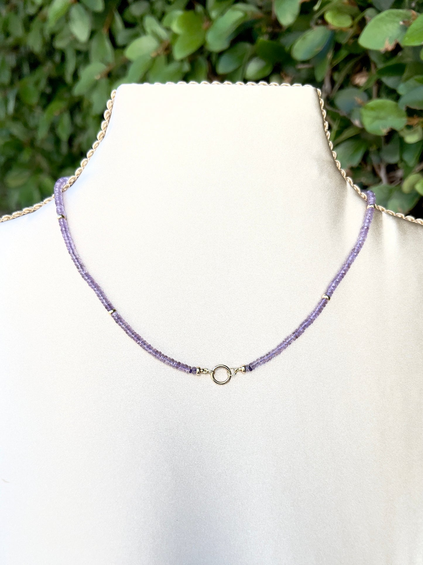 Charm Connector Purple Amethyst Necklace