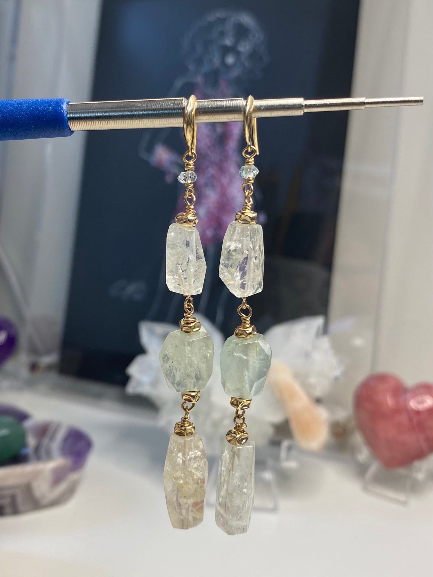 Morganite Chandelier Earrings