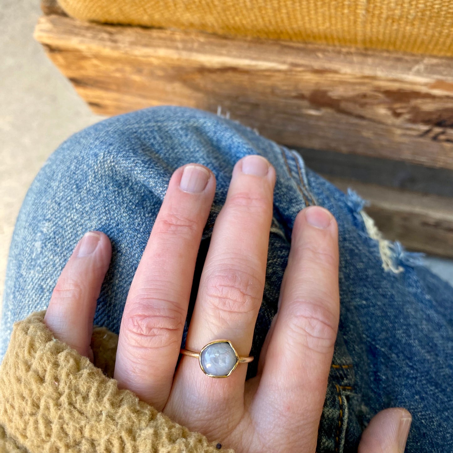 Star Sapphire Stacking Ring