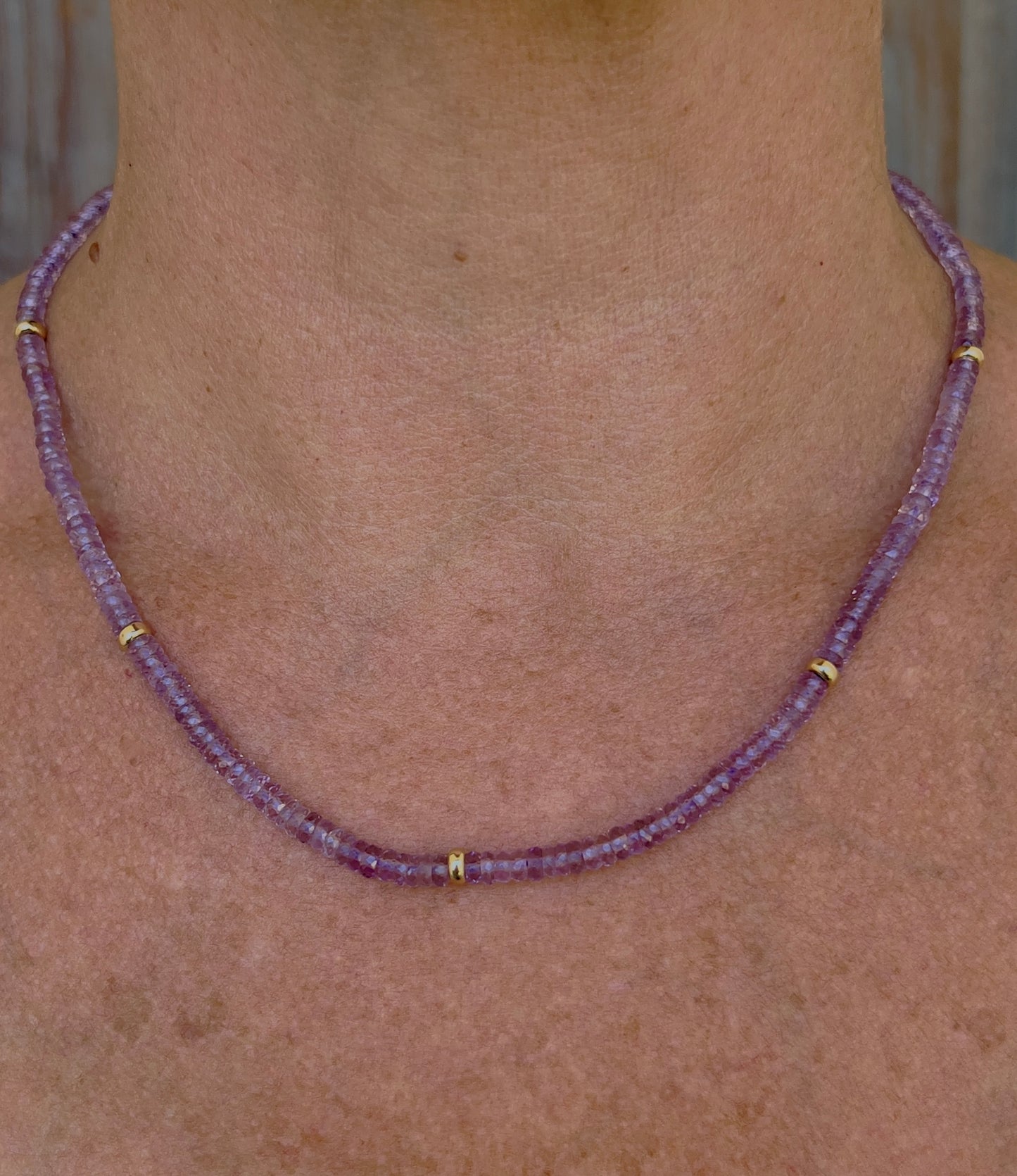 Charm Connector Purple Amethyst Necklace