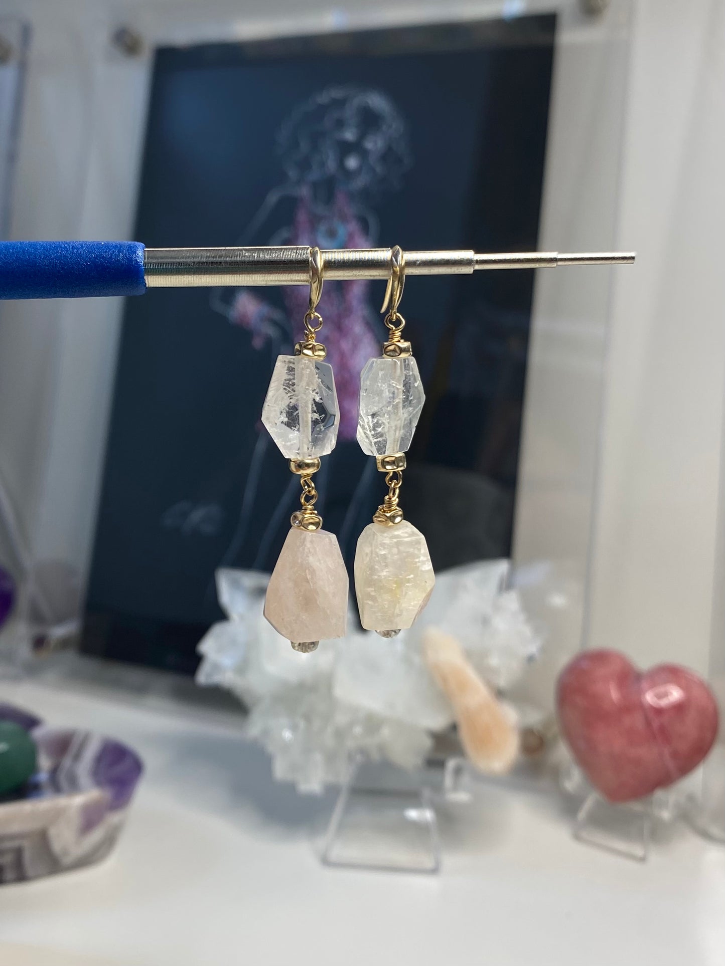 Morganite Two Drop Earrings