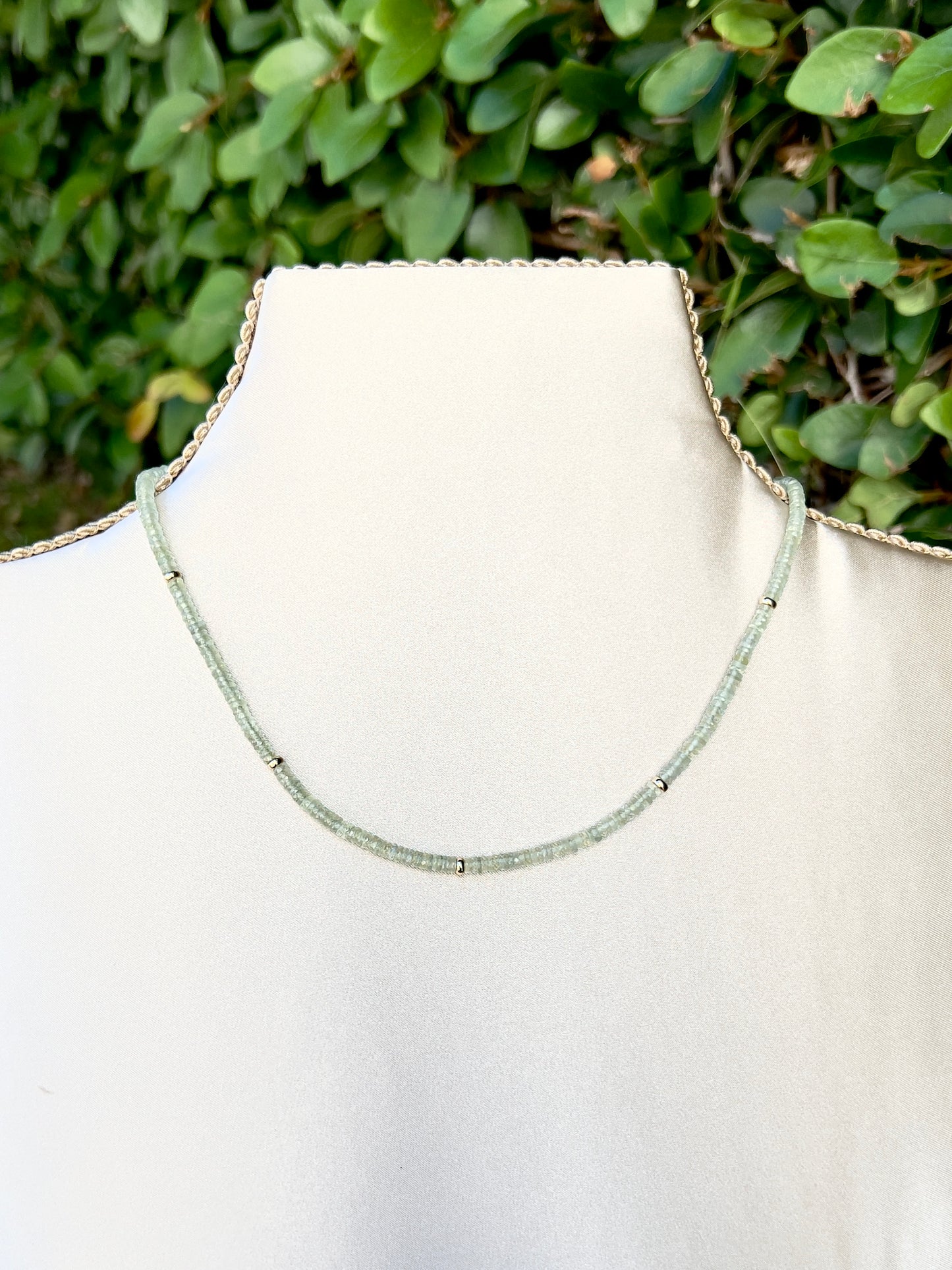 Charm Connector Green Amethyst Necklace