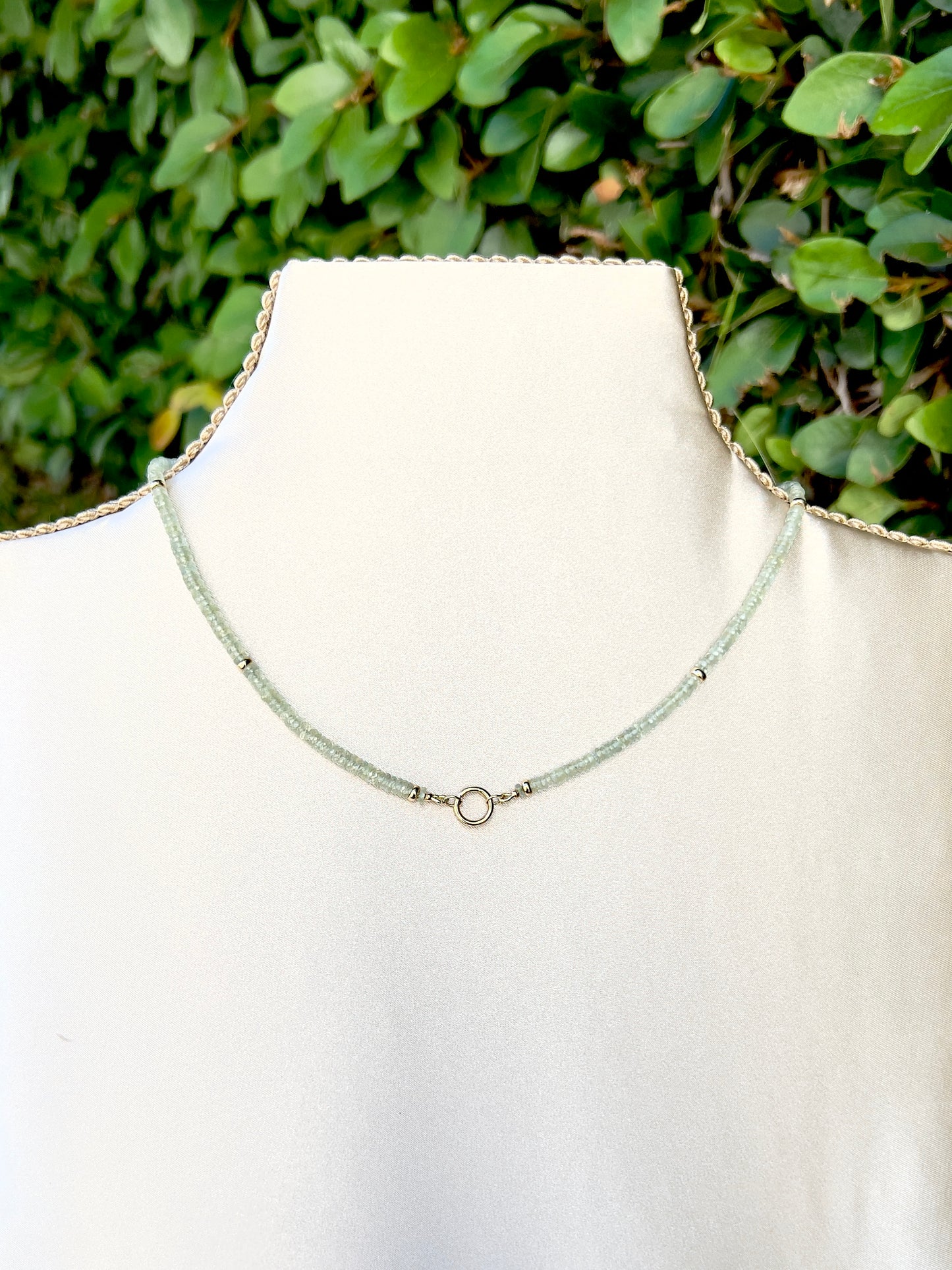 Charm Connector Green Amethyst Necklace