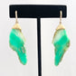 Free Form Chrysoprase Earrings