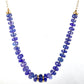 Tanzanite Beads & Half Chain Necklace