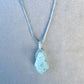 Aquamarine Crystal Pendant on Silk Cord