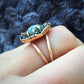 Rosecut Diamond & Diamond Bead Ring