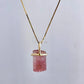Mauve Tourmaline Crystal Charm