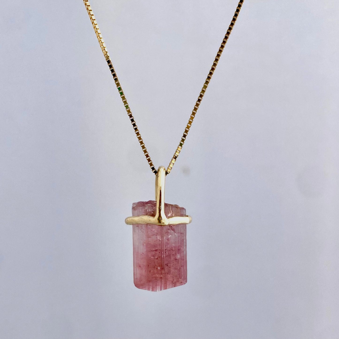 Mauve Tourmaline Crystal Charm