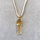 Quartz Crystal with Copper Flash Pendant on Silk