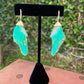 Free Form Chrysoprase Earrings