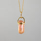 Peach Ombré Tourmaline Crystal Pendant