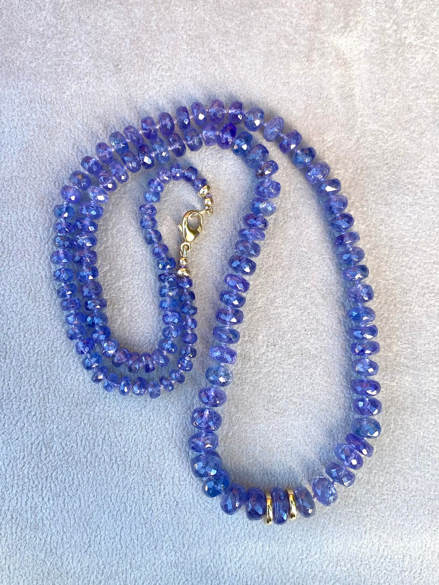 Tanzanite Full Strand Bead Necklace