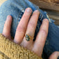 Pear Shape Angled Rose Cut Diamond Ring