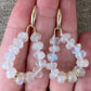 Moonstone and Diamond Earrings