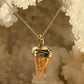 Orange Tourmaline Crystal Pendant on Silk