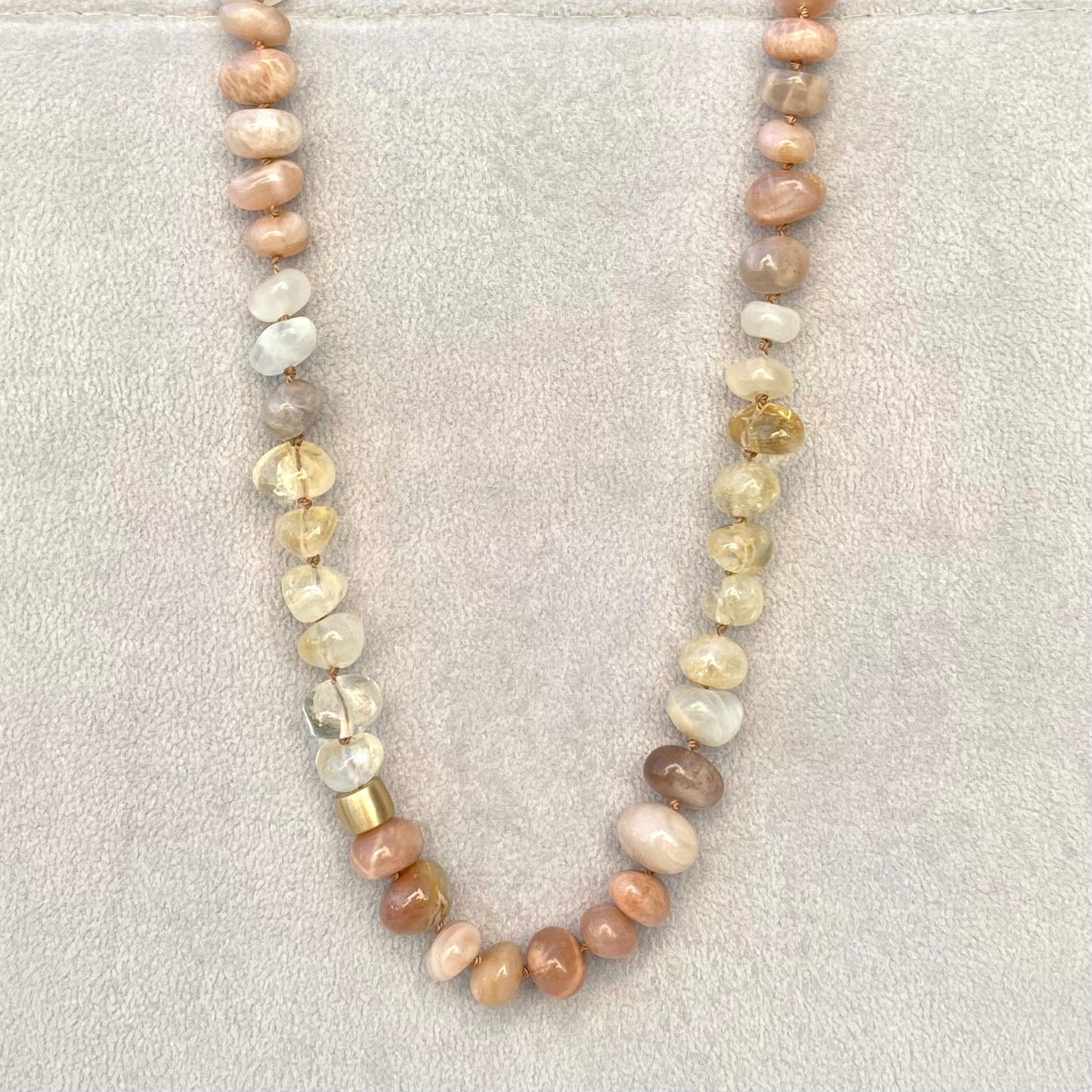 Earth Tone Agate Full Bead Necklace