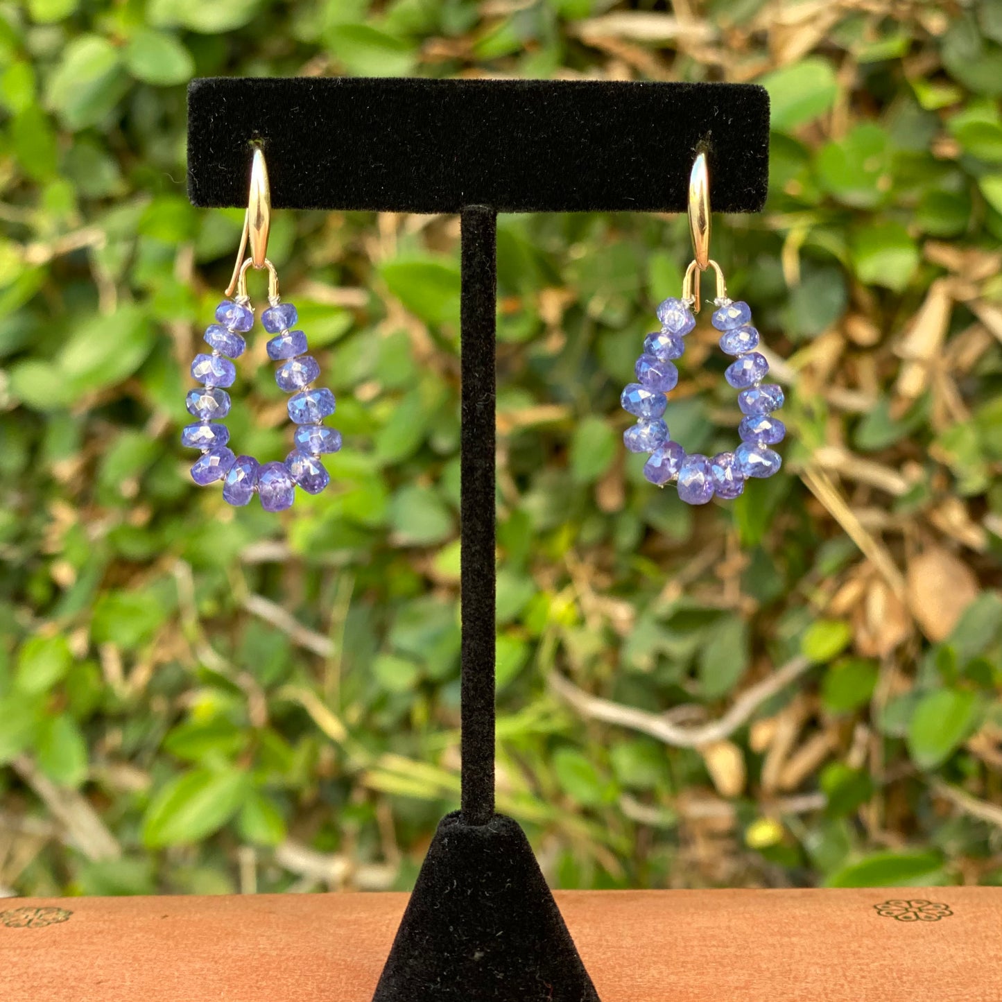 Faceted Tanzanite Gemstone Bead Earrings