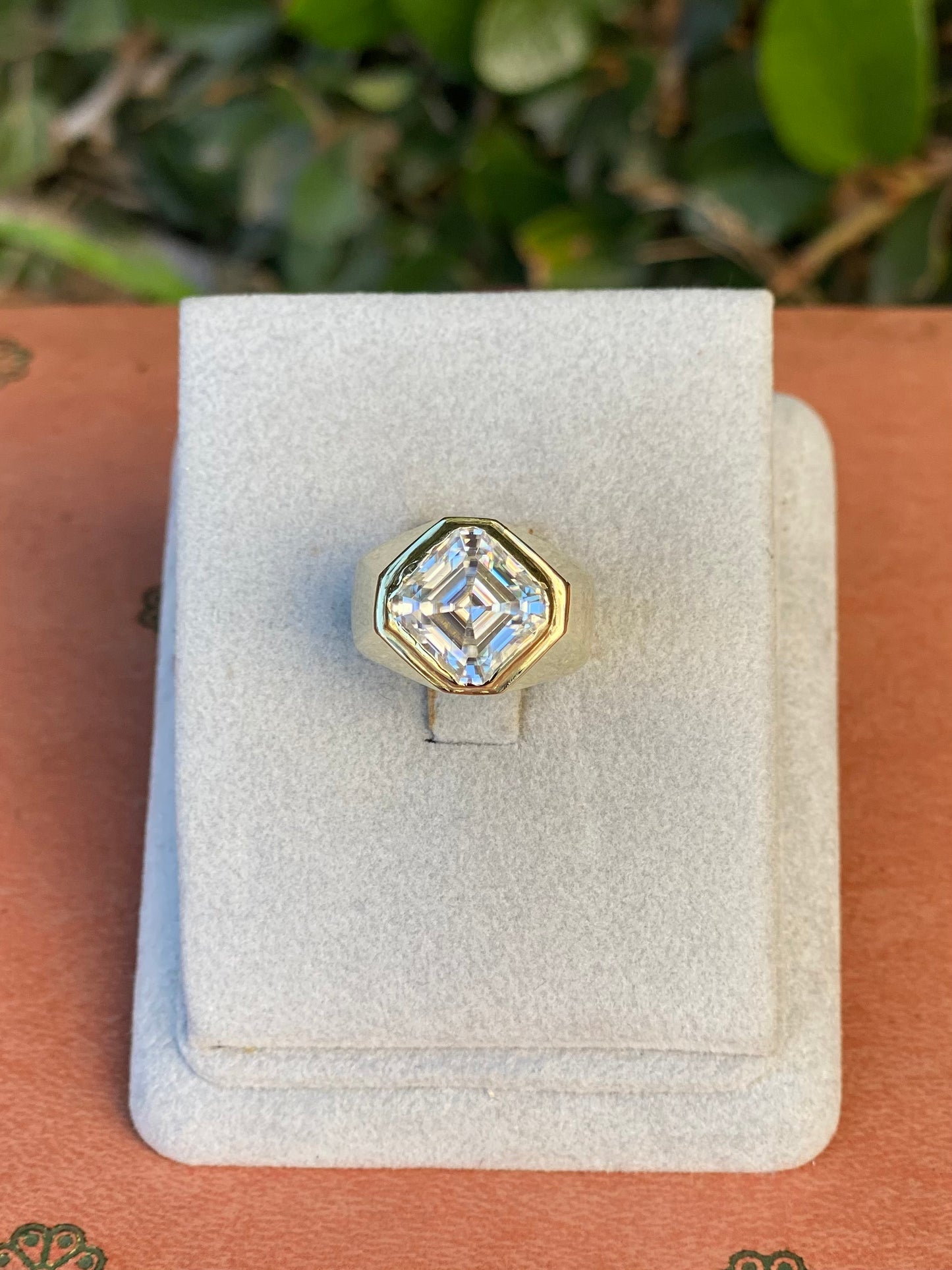 Moissanite Asscher Cut Bespoke Ring