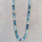 Blue Wave Smooth Rondelle Full Strand Necklace