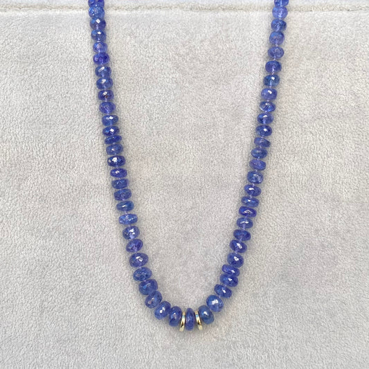 Tanzanite Full Strand Bead Necklace